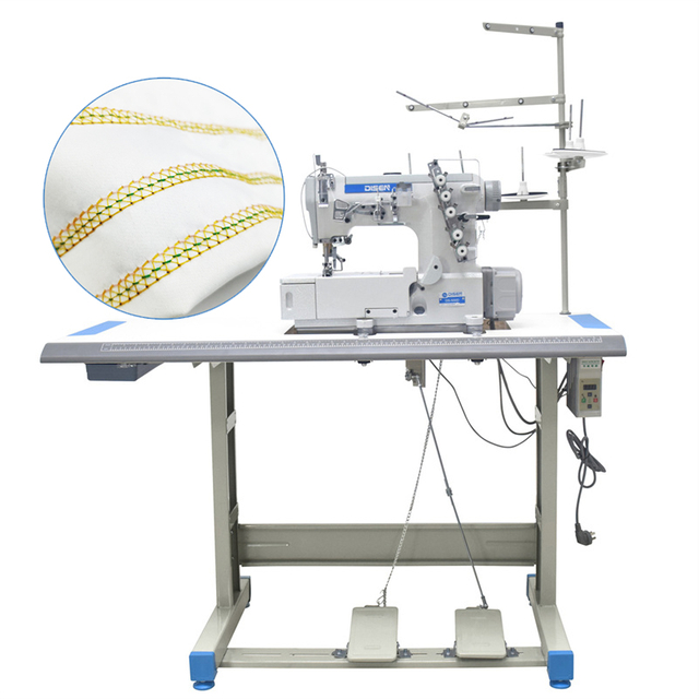 DS-500D 고속 산업용 재봉틀 5실 스티치 패브릭 인터록 재봉틀 